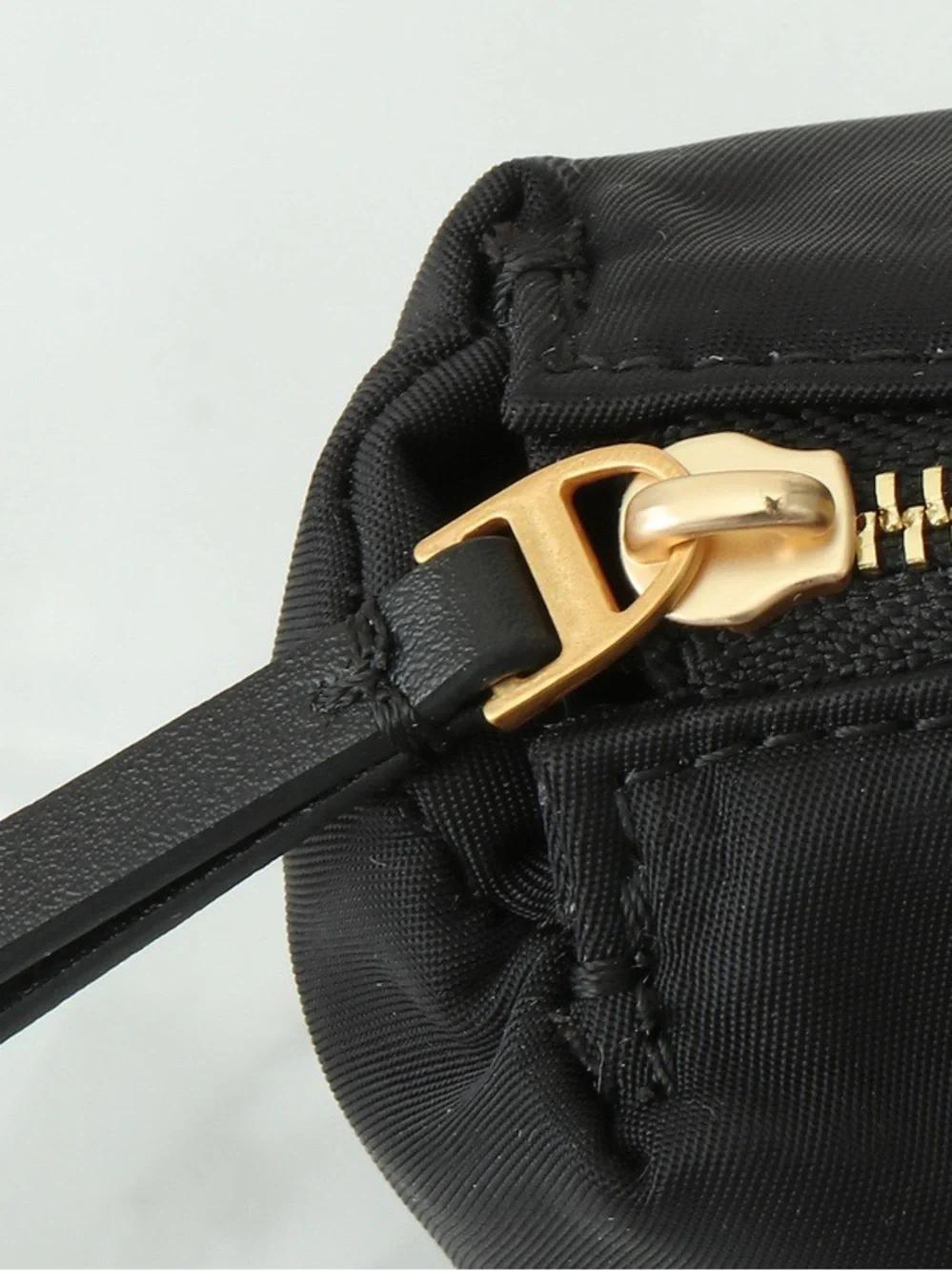 Tory Burch Black Nylon Logo Crossbody with Gold-Tone Chain Strap